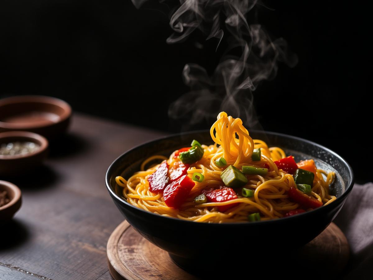 Indo-Chinese veg hakka noodles at Bengaluru Tiffanys Dubai