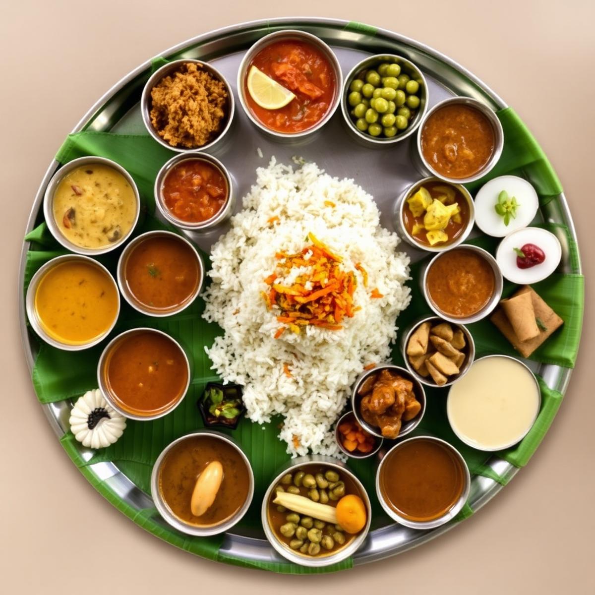 Traditional South Indian Bengaluru thali served in Dubai